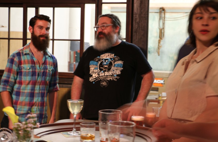 Dave McLean (center) at Smokestack