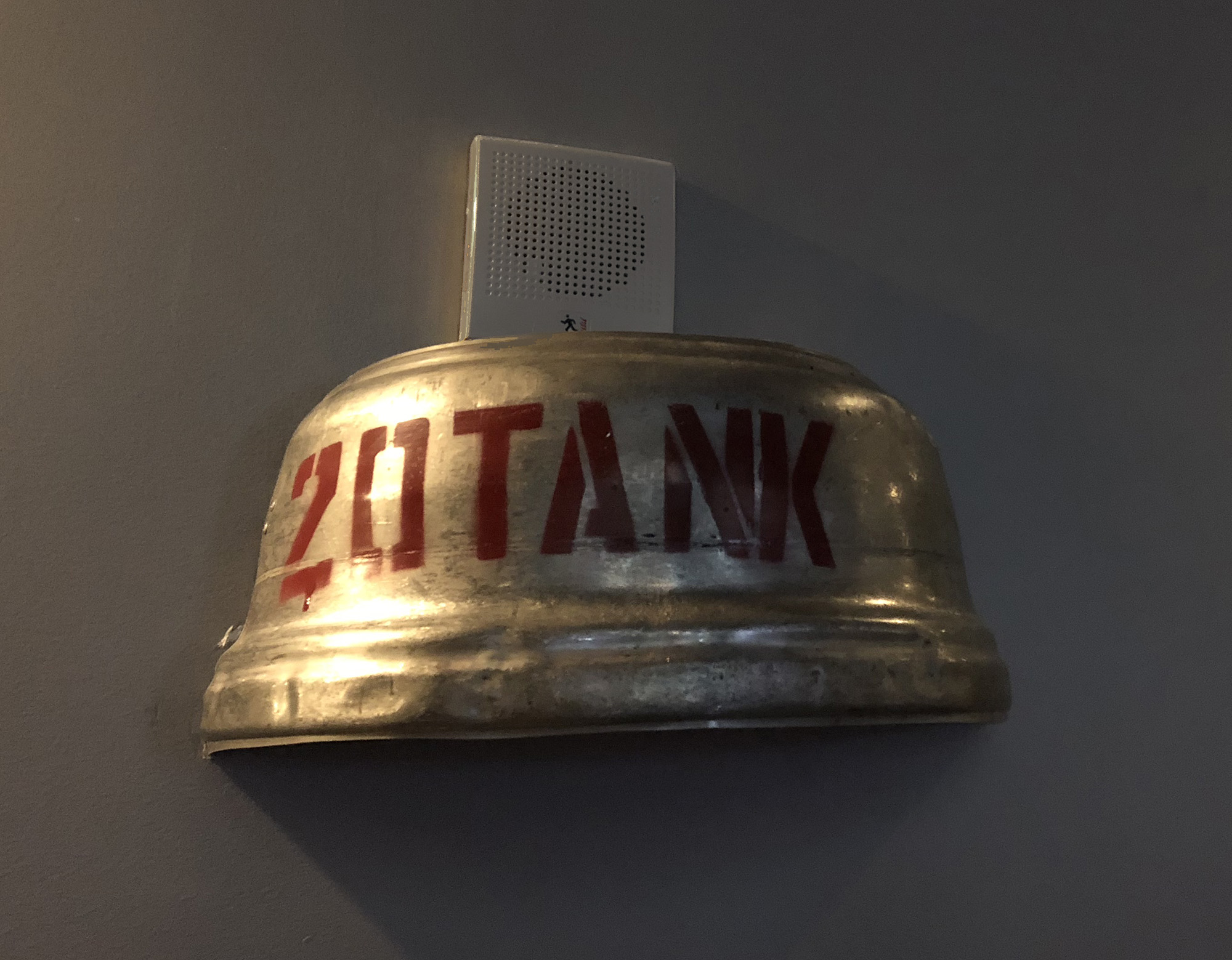 Light fixture made from a Twenty Tank keg